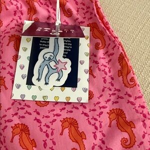 Roller Rabbit x Target Pink and Orange Seahorse Poplin Boxer Shorts L NEW